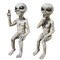 Kitcheniva Outer Space Alien Statue Martians Garden Figurine Decor
